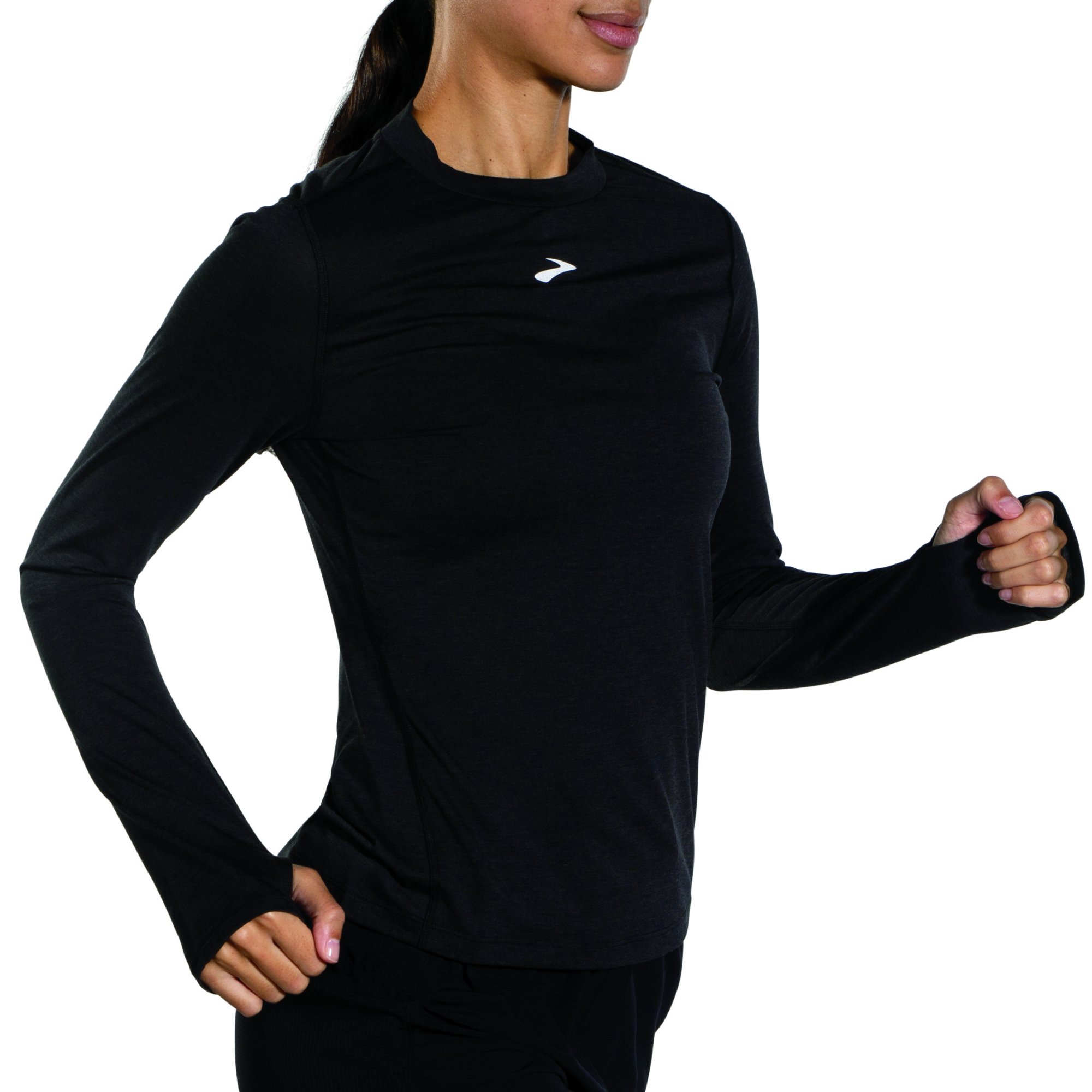 BROOKS High Point Long Sleeve W Černá