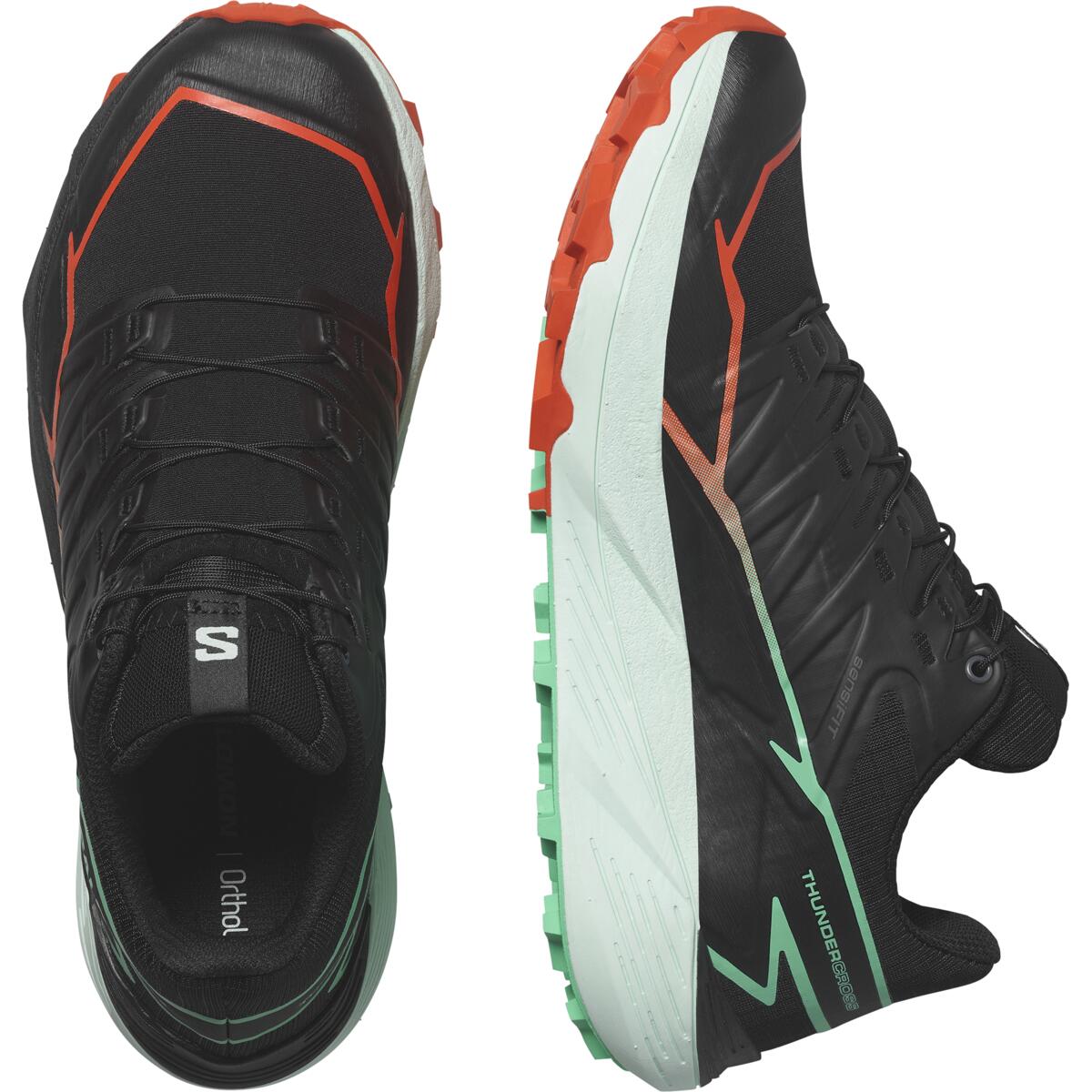 SALOMON THUNDERCROSS W Black / Cherry Tomato / Electric Green