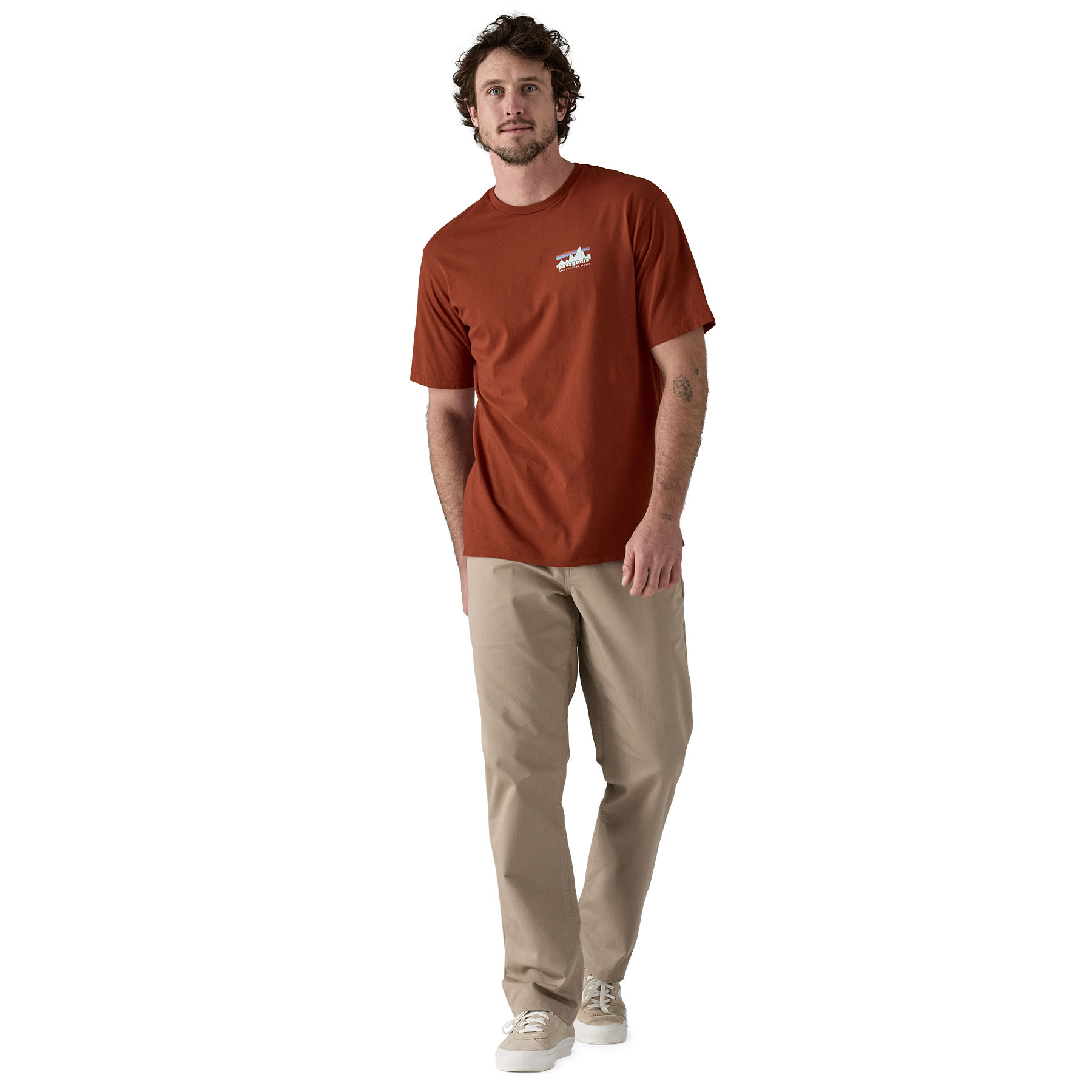 PATAGONIA Men's '73 Skyline Organic T-Shirt Burnished Red