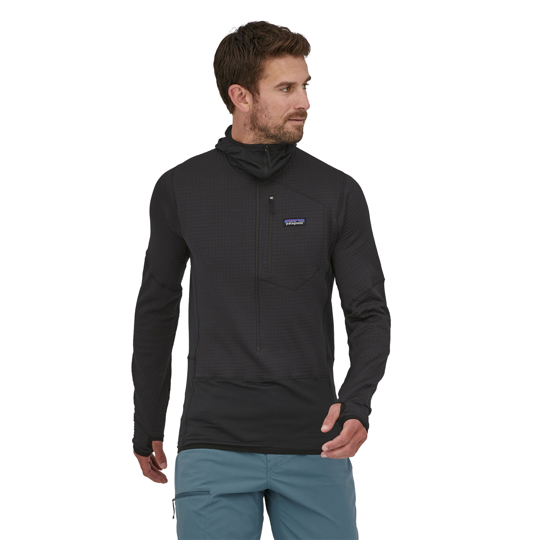 PATAGONIA R1® Fleece Pullover Hoody Black