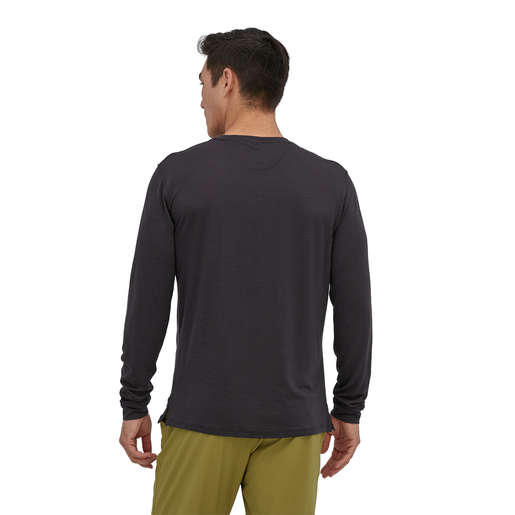 PATAGONIA Men's Long-Sleeved Capilene Cool Merino Graphic Shirt Heritage Header: Black