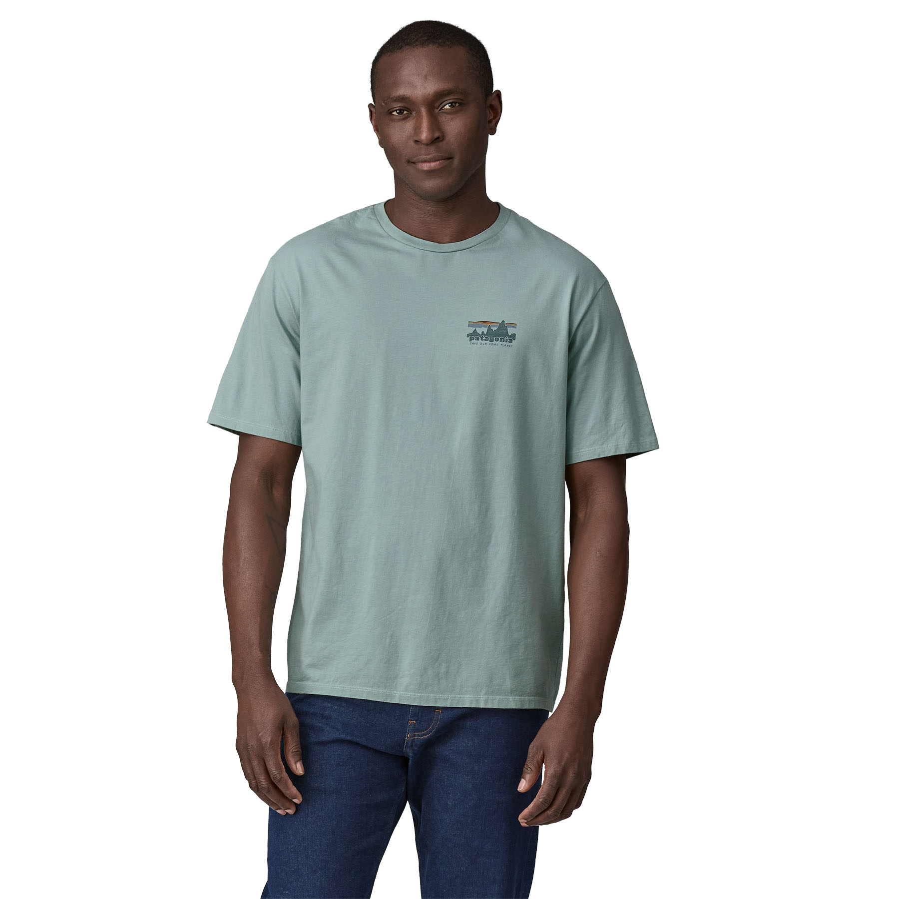 PATAGONIA Men's '73 Skyline Organic T-Shirt Thermal Blue