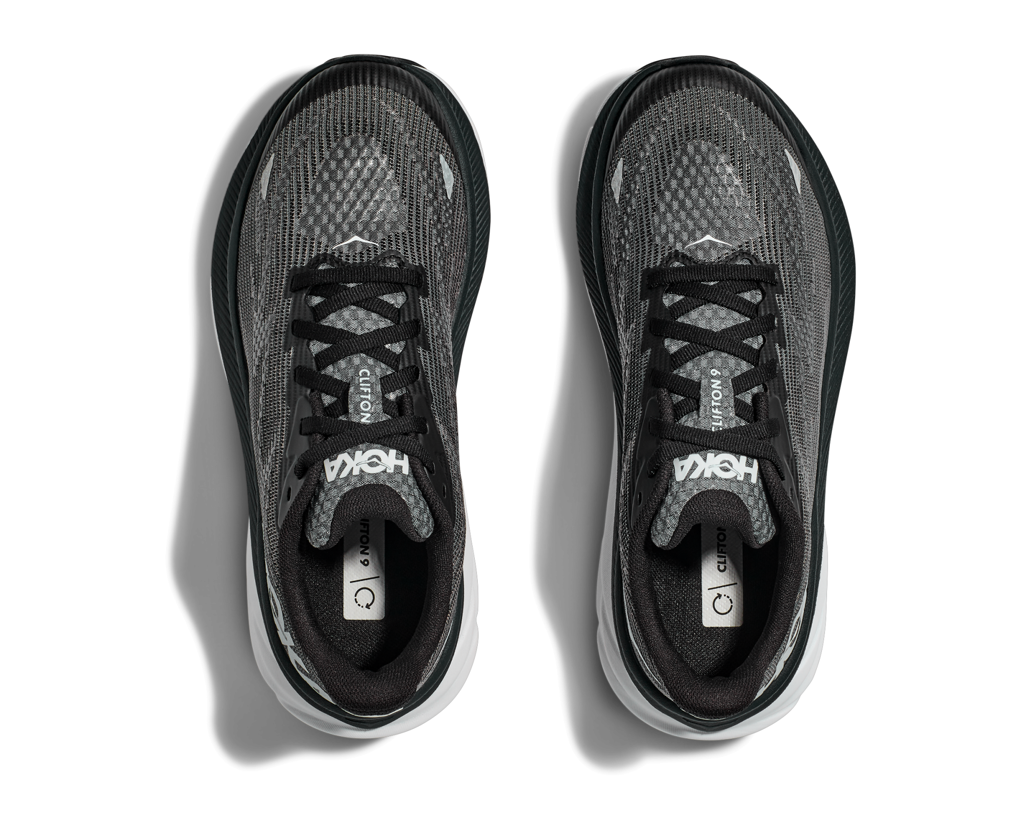 HOKA Clifton 9 Youth Black/White