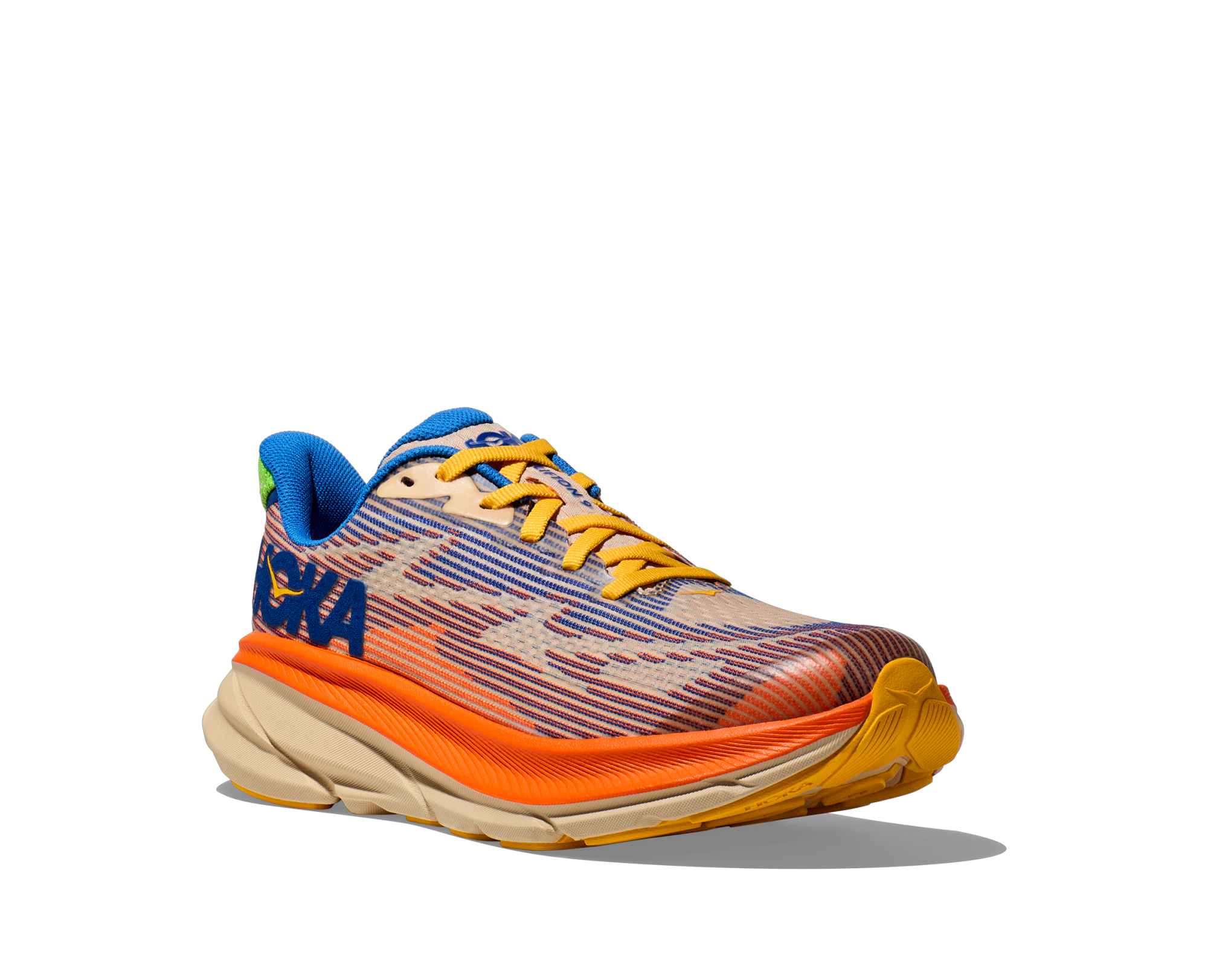 HOKA Clifton 9 Youth Ultramarine/Electric tangerine