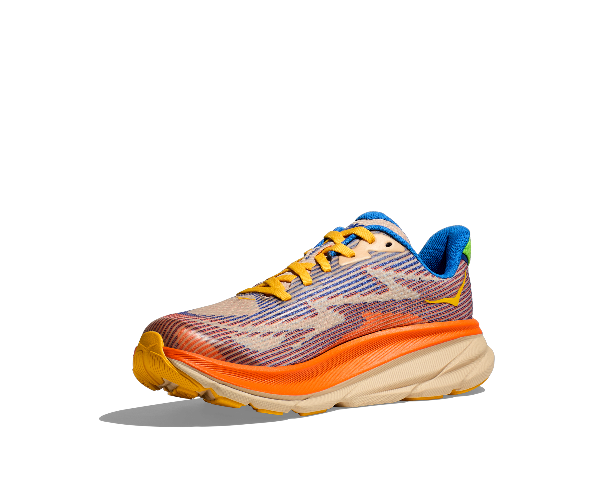 HOKA Clifton 9 Youth Ultramarine/Electric tangerine