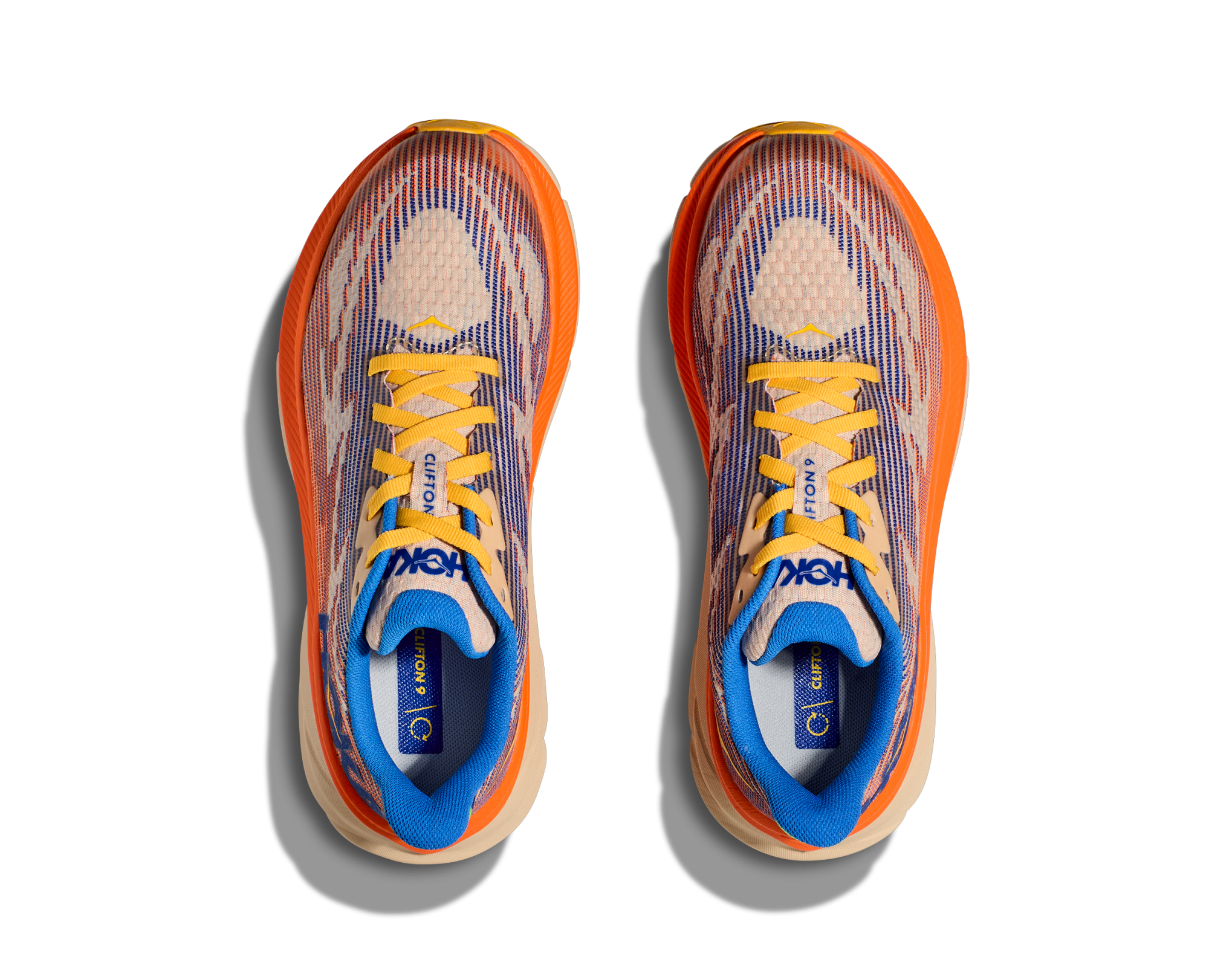 HOKA Clifton 9 Youth Ultramarine/Electric tangerine