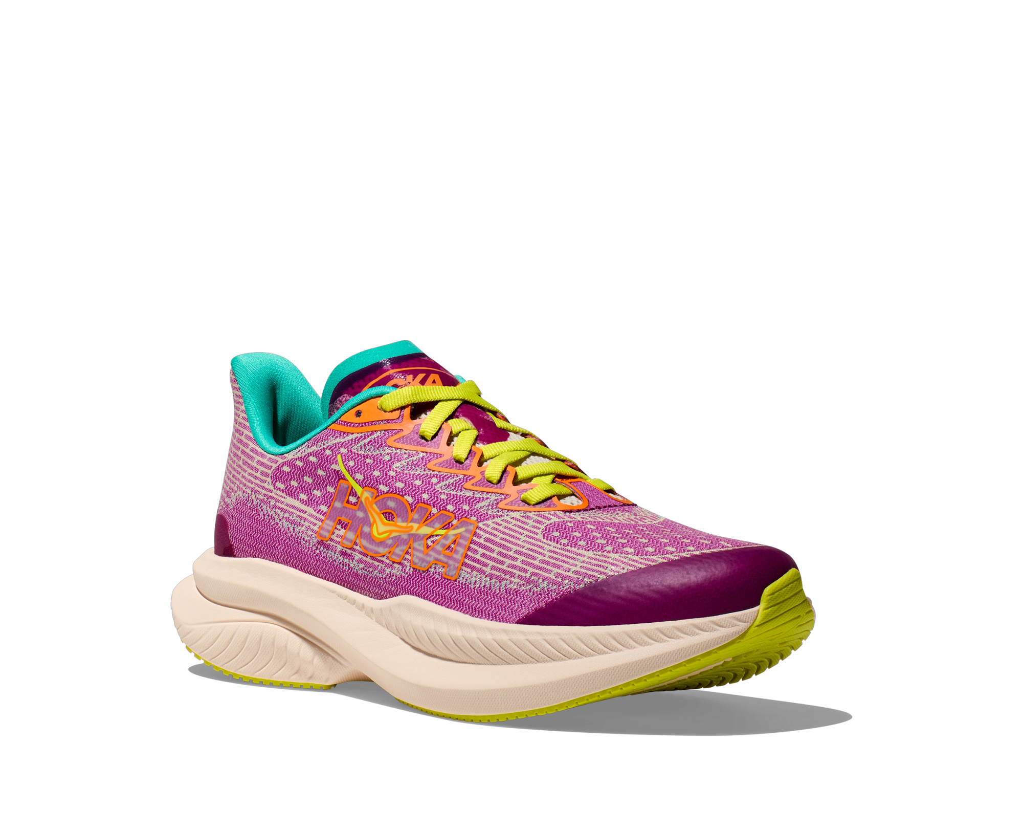 HOKA Mach 6 Youth Fuchsia/Electric aqua