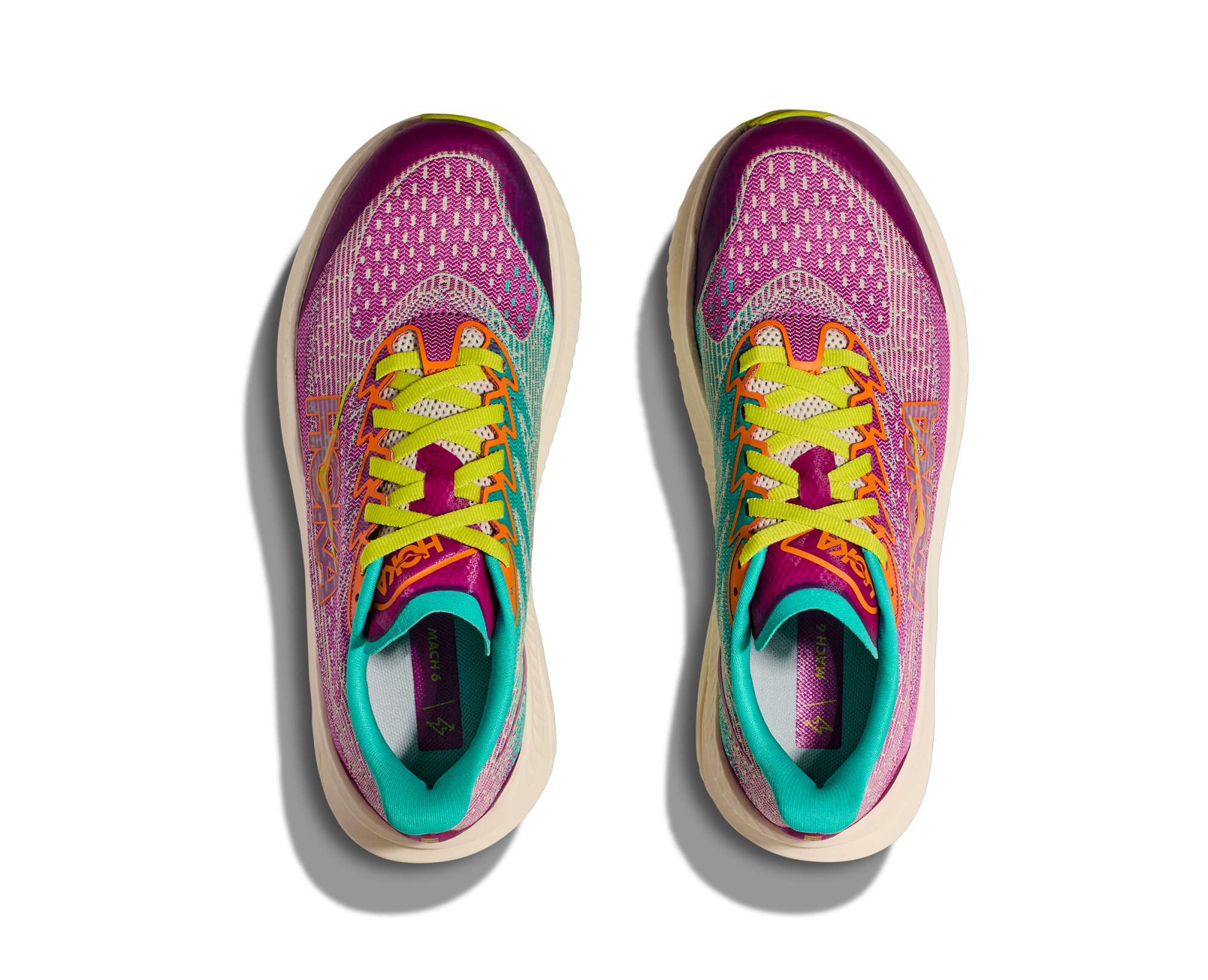 HOKA Mach 6 Youth Fuchsia/Electric aqua