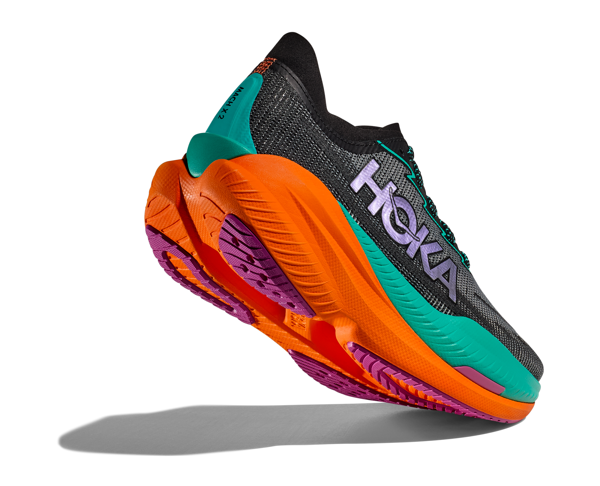 HOKA Mach X 2 Black / Electric aqua