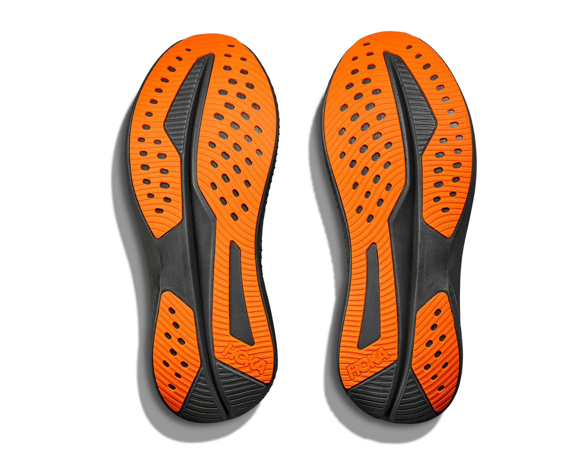 HOKA Mach 6 Black / Electric Tangerine