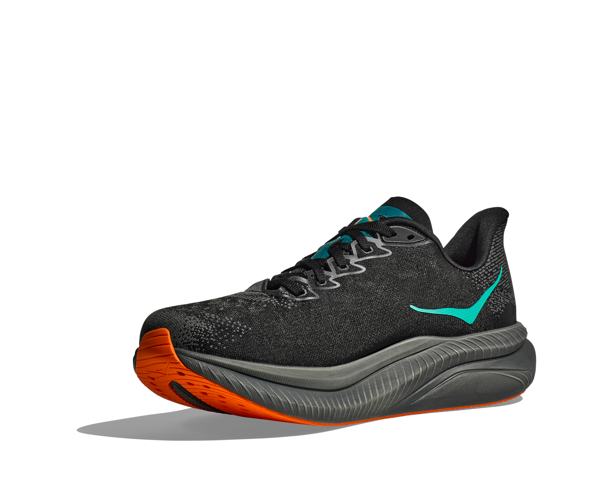 HOKA Mach 6 Black / Electric Tangerine