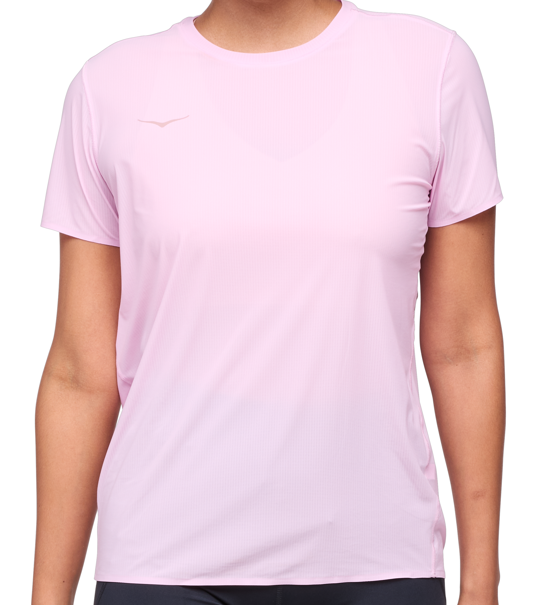 HOKA W AIROLITE RUN SHORT SLEEVE PINK TWILIGHT