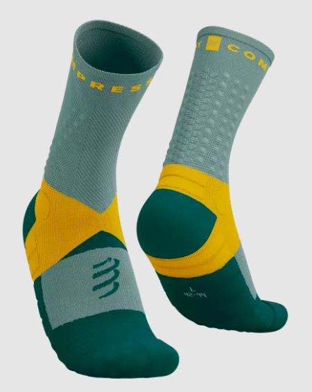 COMPRESSPORT ULTRA TRAIL SOCKS V2.0 Slate Grey/Saffron