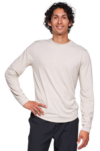 HOKA HOKA ESSENTIAL LS TEE Sesame htr