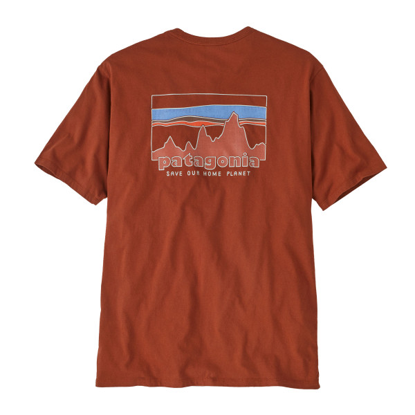 PATAGONIA Men's '73 Skyline Organic T-Shirt Burnished Red